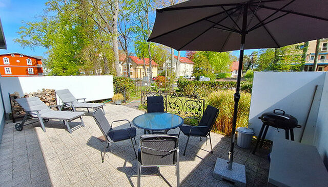 Ferienwohnung in Heringsdorf - Anna Whg1 BRINKMANNHAUS - fein und praktisch - fast am Strand, Terrasse, Grill - Bild 9