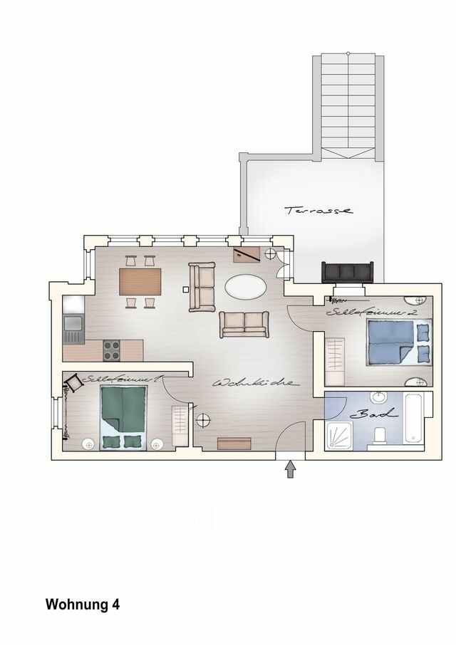 Ferienwohnung in Neuenkirchen (R&uuml;gen) - Gutshaus Grubnow Ferienwohnung 4 mit Hund am Wasser Sauna und WLAN incl. - Bild 11